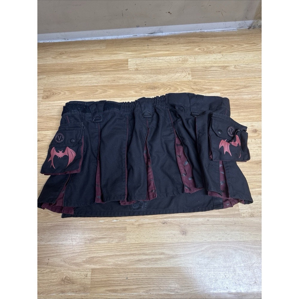 Women's Verillas Gothic Mini Skirt Kilt Size 3XL  Adjustable Waist